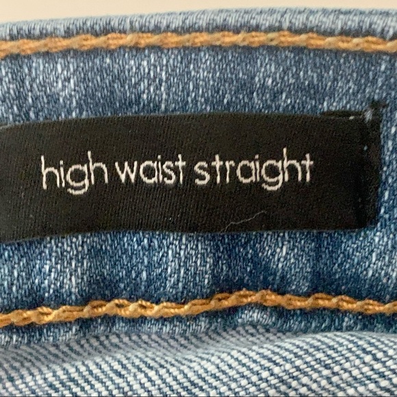 ELLA MOSS High Waist Straight Denim Shorts Raw Hem High Rise Size 4/27 - Picture 4 of 15